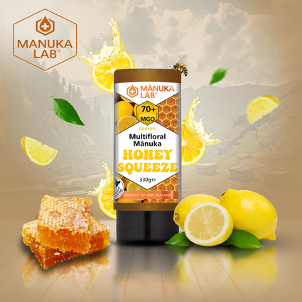 New - Squeezy Lemon Manuka Honey - Manuka Lab UK