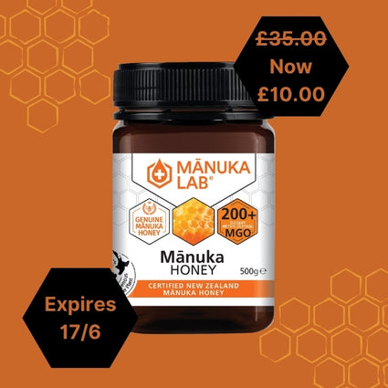 Mānuka Honey 200+ MGO 500G EXPIRES 17/6/2025 - CLEARANCE