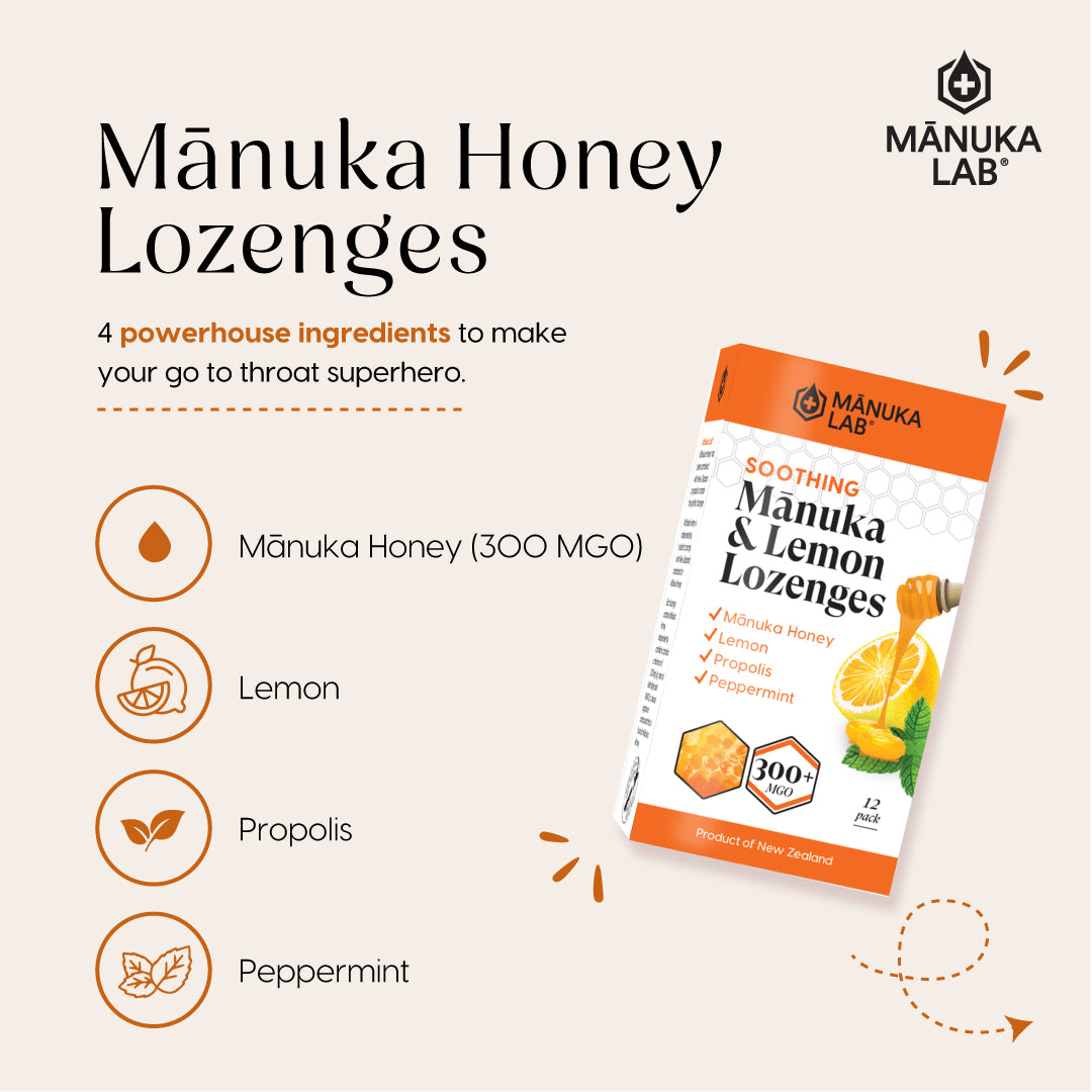 Manuka Honey Lozenges with Propolis - Manuka Lab UK