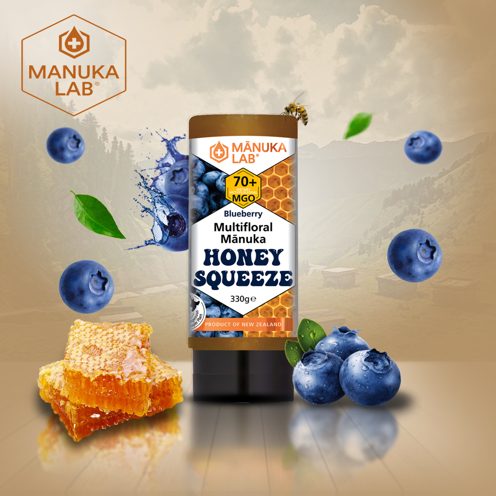 New - Squeezy Blueberry Manuka Honey - Manuka Lab UK